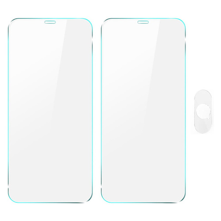 Szkło hartowane Bizon Glass Anti-Bacterial - 2 szt. + obiektyw, iPhone Xs