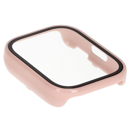 Etui ze szkłem do zegarka Bizon Case Watch Adamo do Xiaomi Redmi Watch 5 Active, różowe