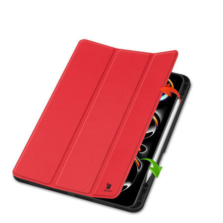 Etui Bizon Case Tab Lizard do iPad Pro 13" 2025 / 2024, czerwone
