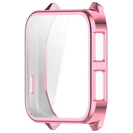 Etui z osłoną ekranu Bizon Case Watch Felipe do Garmin Venu X1, różowe