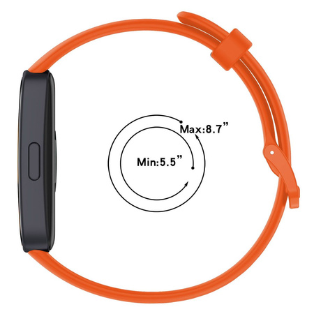 Pasek Bizon Strap Watch Silicone do Huawei Band 9 / Band 8, pomarańczowy