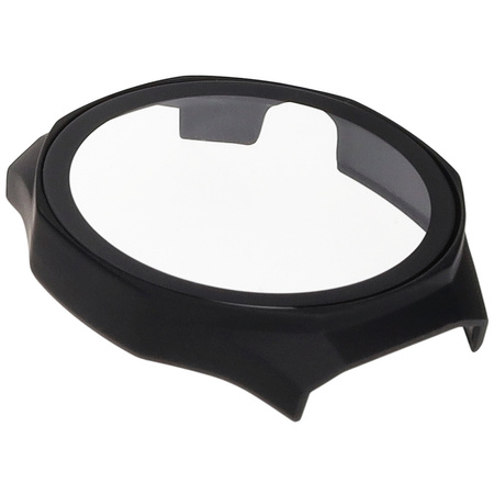 Etui ze szkłem do zegarka Bizon Case Watch Adamo do Huawei Watch GT 5 Pro 46 mm, czarne matowe