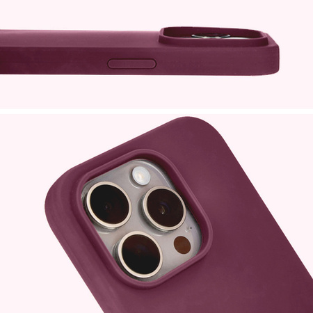 Etui silikonowe do iPhone 14 Pro Bizon Soft Case, ciemnofioletowe