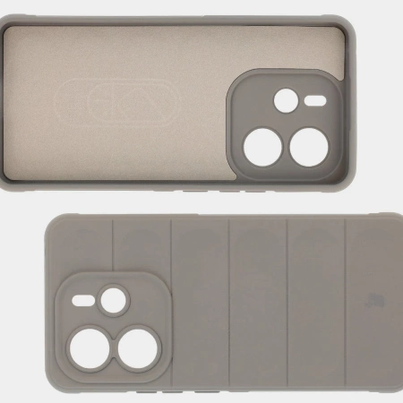 Pancerne etui Bizon Case Tur do Xiaomi Redmi Note 14 4G, jasnoszare