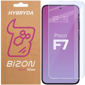 Elastyczne szkło hybrydowe Bizon Glass Mule do Xiaomi POCO F7