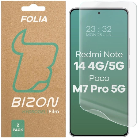Folia hydrożelowa na ekran Bizon Glass Hydrogel Front do Galaxy S25 Ultra, 2 sztuki