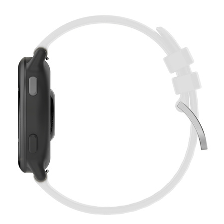 Pasek silikonowy do smartwatcha, Bizon Strap Watch Silicone Pro T, Quick Release 20 mm, biały