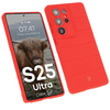 Pancerne etui Bizon Case Tur do Galaxy S25 Ultra, czerwone