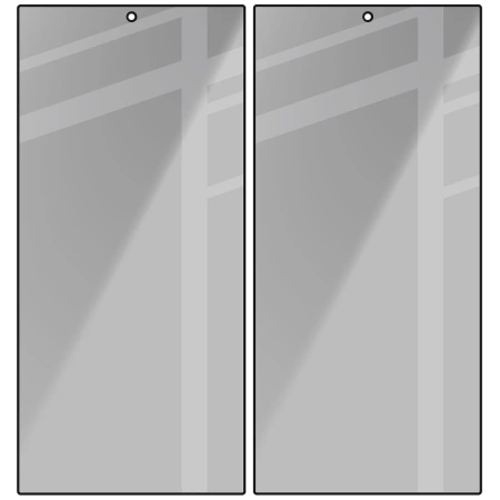 Prywatyzujące szkło hartowane Bizon Glass Edge Shadow Duo do Galaxy S24 Ultra, przyciemniane z czarną ramką, 2 sztuki