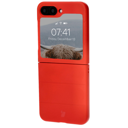 Pancerne etui Bizon Case Tur do Galaxy Z Flip6, czerwone