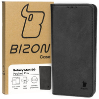 Etui z klapką Bizon Case Pocket Pro do Galaxy M34 5G, czarne