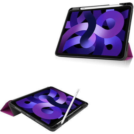 Etui Bizon Case Tab Lizard do Apple iPad Air 5 / Air 4, fuksja