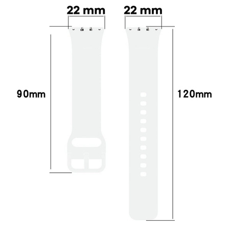 Pasek Bizon Strap Watch Silicone do Galaxy Fit 3, biały