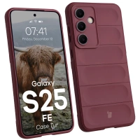 Pancerne etui Bizon Case Tur do Galaxy S25 FE, burgundowe