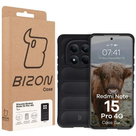 Pancerne etui Bizon Case Tur do Xiaomi Redmi Note 15 Pro 4G, czarne