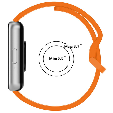 Pasek Bizon Strap Watch Silicone do Galaxy Fit 3, marchewkowy