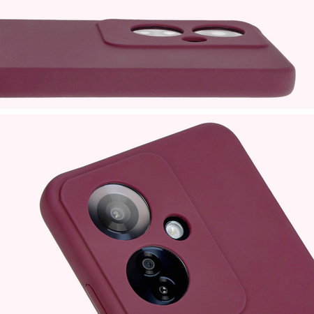 Silikonowe etui Bizon Soft Case do Oppo Reno11 F 5G, ciemnofioletowe
