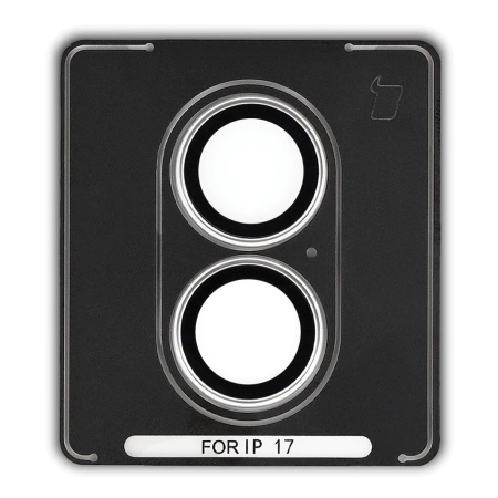 Szkło na aparat z aplikatorem Bizon Glass Snap Lens do iPhone 17, 1 zestaw, biała ramka