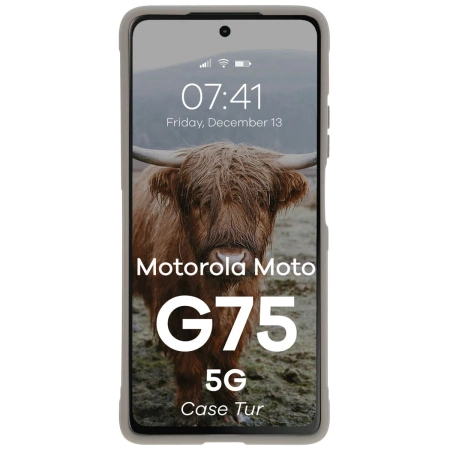 Pancerne etui Bizon Case Tur do Motorola Moto G75 5G, jasnoszare
