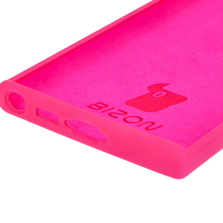 Silikonowe etui Bizon Soft Case do Galaxy S23 Ultra, neonowo-różowe