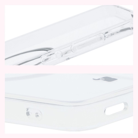 Etui z pierścieniem magnetycznym Bizon Case CrystalO do Galaxy S25 Plus, przezroczyste