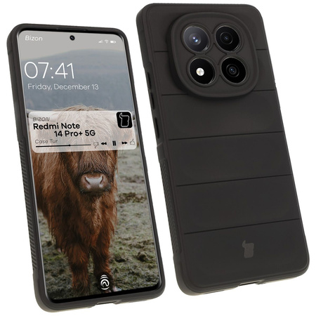 Pancerne etui Bizon Case Tur do Xiaomi Redmi Note 14 Pro Plus 5G, czarne