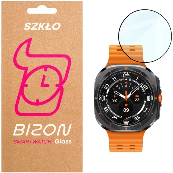 Szkło hybrydowe Bizon Glass Watch Edge Hybrid dla Galaxy Watch Ultra 47 mm, czarne