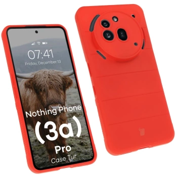 Pancerne etui Bizon Case Tur do Nothing Phone (3a) Pro, czerwone