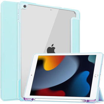 Etui Bizon Case Tab Clear Matt do iPad 9/8/7 10.2 2021/2020/2019, błękitne