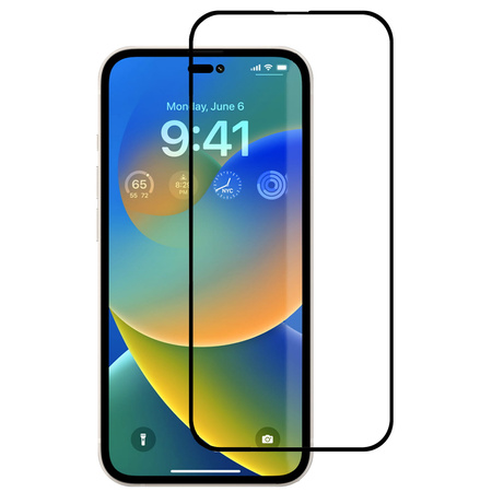 Szkło hartowane Bizon Glass Edge do iPhone 14 Pro Max, czarne