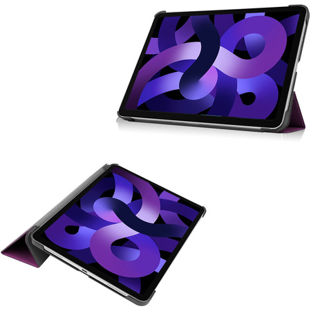 Etui Bizon Case Tab Croc do iPad Air 11" / 10.9" 2025/2024/2022/2020, ciemnofioletowe