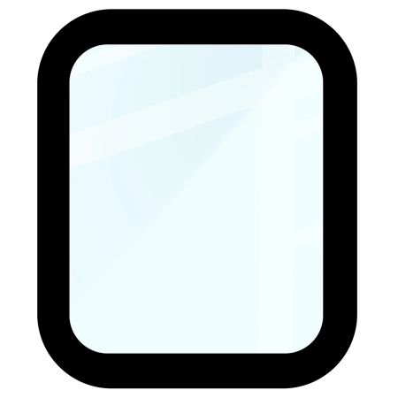 Szkło hybrydowe Bizon Glass Watch Edge Hybrid dla Apple Watch SE 3 / SE 2 / SE / 6 / 5 / 4 (40 mm), czarne