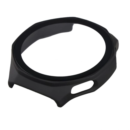 Etui ze szkłem do zegarka Bizon Case Watch Adamo do Huawei Watch GT6 Pro 46 mm, matowe czarne