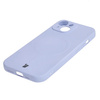 Etui silikonowe z pierścieniem magnetycznym Bizon Case Silicone Magnetic do iPhone 15, jasnofioletowe
