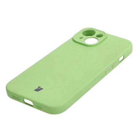 Etui Bizon Case Silicone do iPhone 15, jasnozielone