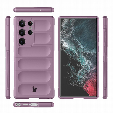 Pancerne etui Bizon Case Tur do Galaxy S23 Ultra, jasnofioletowe