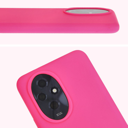 Silikonowe etui Bizon Soft Case do Honor 200, neonowo-różowe
