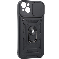 Etui Bizon Case CamShield Ring do iPhone 14 Plus, czarne