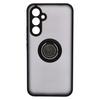 Etui z uchwytem na palec Bizon Case Hybrid Ring do Galaxy A54 5G, przydymione z czarną ramką