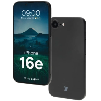 Etui Bizon Case Łupka do iPhone 16e, czarne