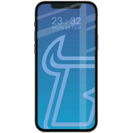 Szkło hartowane Bizon Glass Edge Duo do iPhone 12 / 12 Pro, czarna ramka, 2 sztuki