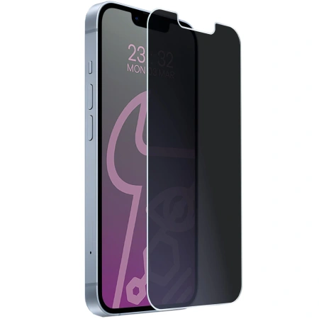 Prywatyzujące szkło hybrydowe Bizon Glass Mule Shadow do iPhone 14, matowe