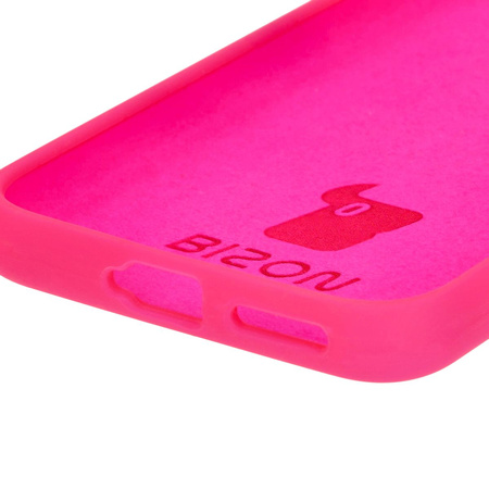 Silikonowe etui Bizon Soft Case do Huawei Pura 70, neonowo-różowe