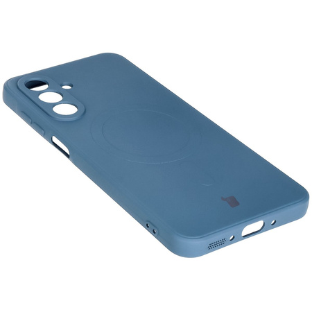 Silikonowe etui z pierścieniem magnetycznym Bizon Case Silicone Magnetic Sq do Galaxy A26 5G, granatowe