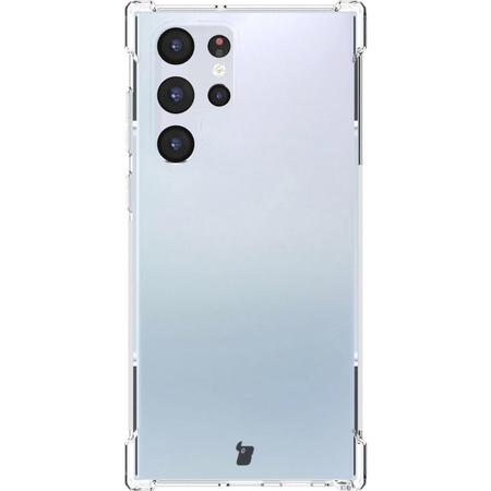Etui + 2x folia + obiektyw Bizon Case Clear Pack do Galaxy S22 Ultra, przezroczyste