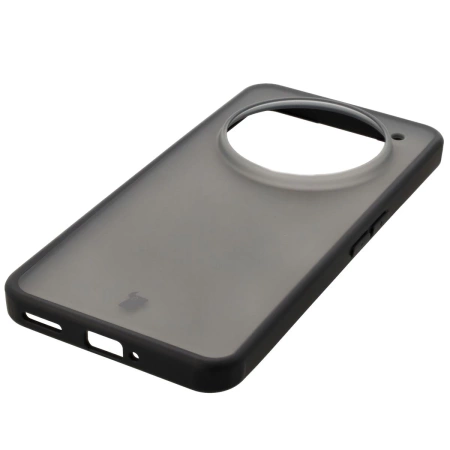 Etui Bizon Case Angelo do Nothing Phone (3a) Pro, półprzezroczyste z czarną ramką