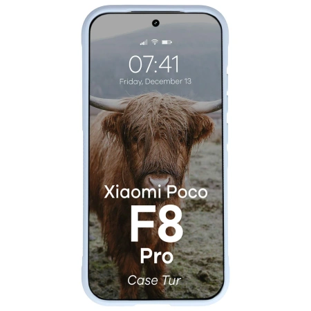 Pancerne etui Bizon Case Tur do Xiaomi POCO F8 Pro, jasnoniebieskie