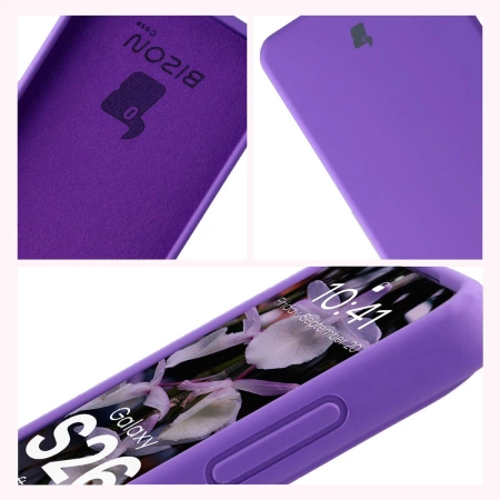 Silikonowe etui Bizon Soft Case do Galaxy S26, fioletowe