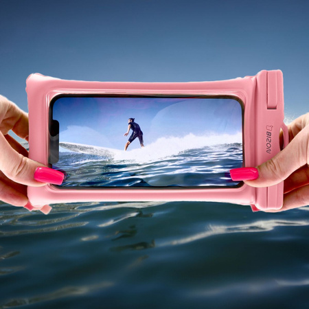 Etui wodoszczelne Bizon Case Hydrofloat, różowe