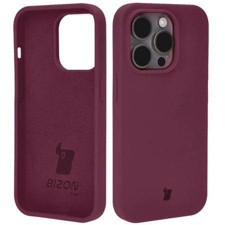 Etui silikonowe do iPhone 14 Pro Bizon Soft Case, ciemnofioletowe